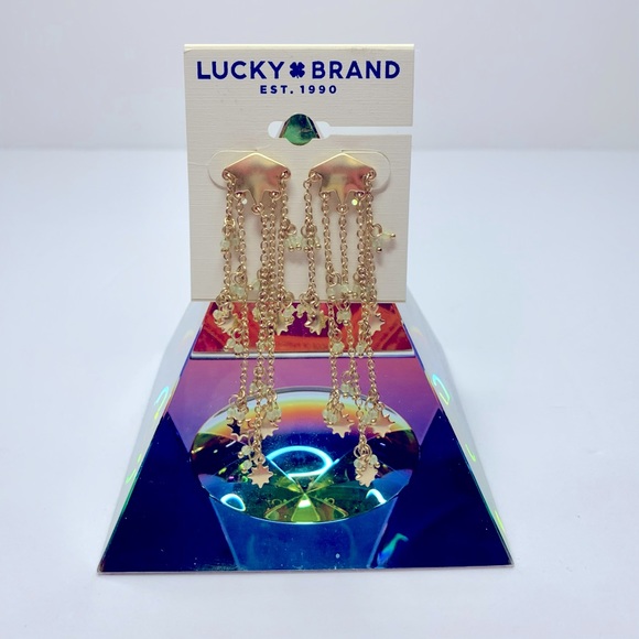 Lucky Brand Gold Star Showers Drop Earrings - Picture 3 of 8